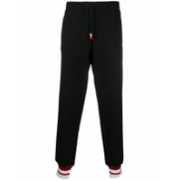 Peuterey Calça esportiva com elástico no tornozelo - Preto