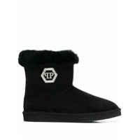 Philipp Plein Ankle boot com cristais - Preto