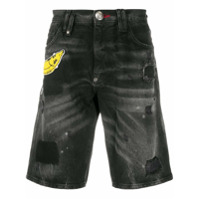 Philipp Plein Bermuda jeans King Plein - Cinza