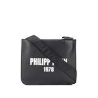 Philipp Plein Bolsa carteiro com logo - Preto