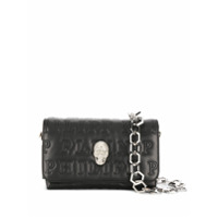 Philipp Plein Bolsa tiracolo com caveira de cristais - Preto