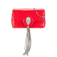 Philipp Plein Bolsa tiracolo com caveira de cristais - Vermelho