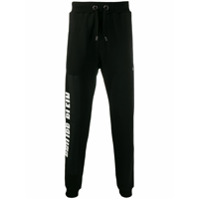 Philipp Plein Calça esportiva cenoura com logo - Preto