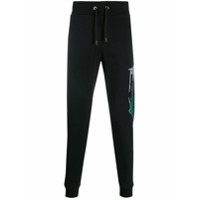 Philipp Plein Calça esportiva com ajuste no cós e detalhe de caveira - Preto