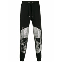 Philipp Plein Calça esportiva com ajuste no cós - Preto