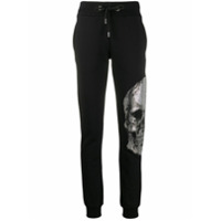Philipp Plein Calça esportiva com aplicações de strass - Preto