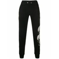 Philipp Plein Calça esportiva com zíper lateral - Preto