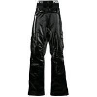 Philipp Plein Calça impermeável com sobreposição - Preto