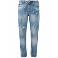 Philipp Plein Calça jeans boyfriend cintura média - Azul