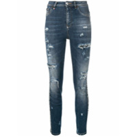 Philipp Plein Calça jeans cintura alta - Azul