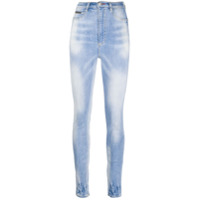 Philipp Plein Calça jeans com detalhe de bordado - Azul