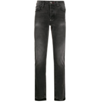 Philipp Plein Calça jeans reta slim - Preto