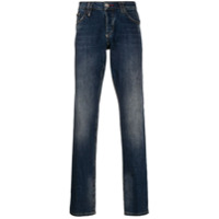 Philipp Plein Calça jeans reta Supreme cintura média - Azul