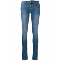 Philipp Plein Calça jeans skinny com aplicação de patch - Azul