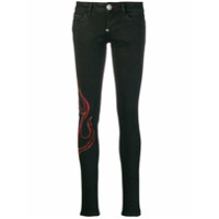 Philipp Plein Calça jeans skinny Flame - Preto