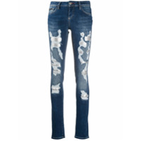 Philipp Plein Calça jeans skinny rasgada - Azul