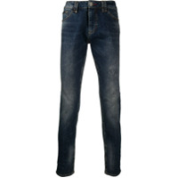 Philipp Plein Calça jeans slim cintura baixa - Azul