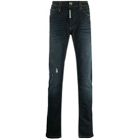 Philipp Plein Calça jeans Super Straight Cut -84 Skull - Azul