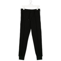 Philipp Plein Calça jogger com recorte de logo lateral - Preto