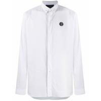Philipp Plein Camisa com patch de logo - Branco