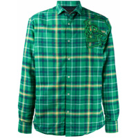 Philipp Plein Camisa mangas longas com bordado 3D - Verde