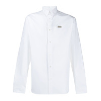 Philipp Plein Camisa mangas longas com logo - Branco