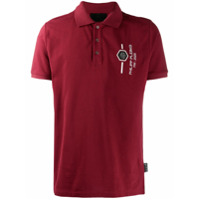 Philipp Plein Camisa polo com estampa de caveira - Vermelho