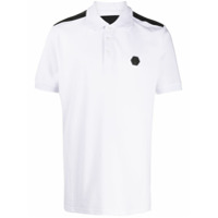 Philipp Plein Camisa polo com patch de logo Institutional - Branco