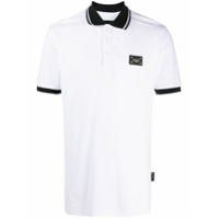Philipp Plein Camisa polo com patch de logo Institutional - Branco