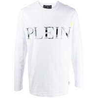 Philipp Plein Camiseta camuflada com estampa de logo - Branco