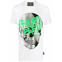 Philipp Plein Camiseta com aplicação de caveira - Branco