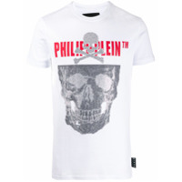 Philipp Plein Camiseta com aplicação de caveira - Branco
