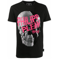 Philipp Plein Camiseta com aplicação de caveira com cristais - Preto