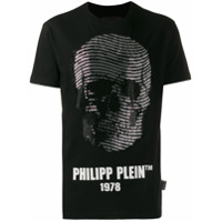 Philipp Plein Camiseta com aplicação de caveira - Preto