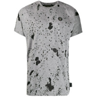 Philipp Plein Camiseta com esfeito respingos de tinta - Cinza