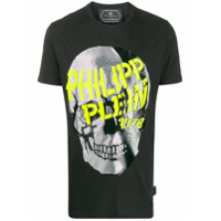 Philipp Plein Camiseta com estampa caveira e logo em strass - Preto