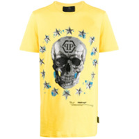 Philipp Plein Camiseta com estampa de caveira - Amarelo