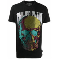 Philipp Plein Camiseta com estampa de caveira e cristais - Preto