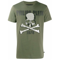 Philipp Plein Camiseta com estampa de caveira - Verde