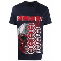 Philipp Plein Camiseta com estampa de logo - Azul
