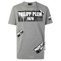 Philipp Plein Camiseta com estampa de logo - Cinza