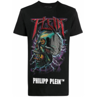 Philipp Plein Camiseta com estampa de logo com cristais - Preto