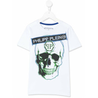 Philipp Plein Camiseta com estampa de logo e caveira - Branco