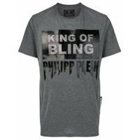 Philipp Plein Camiseta com estampa de slogan - Cinza