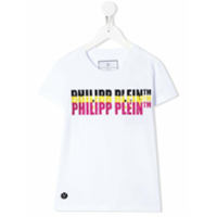 Philipp Plein Camiseta com logo em aplicações de strass - Branco