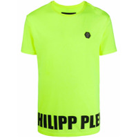 Philipp Plein Camiseta com patch de logo e estampa - Amarelo