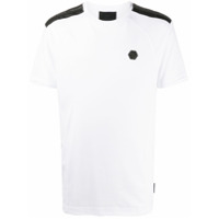 Philipp Plein Camiseta com patch de logo Institutional - Branco