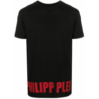 Philipp Plein Camiseta com patch de logo - Preto