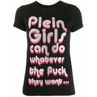 Philipp Plein Camiseta com slogan e aplicações - Preto