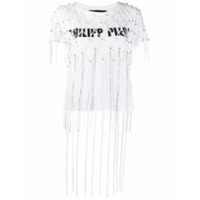 Philipp Plein Camiseta com sobreposição de tela - Branco